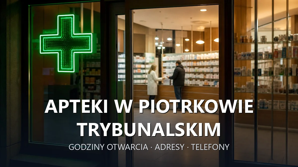 Apteki w Piotrkowie Trybunalskim - godziny otwarcia i dyżury