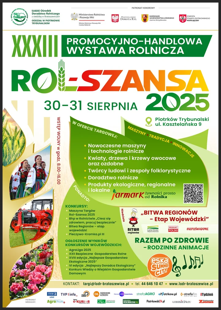 Obrazek przedstawia grafikę promocyjną wydarzenia Targi rolnicze Rol-Szansa 2025 — termin i lokalizacja