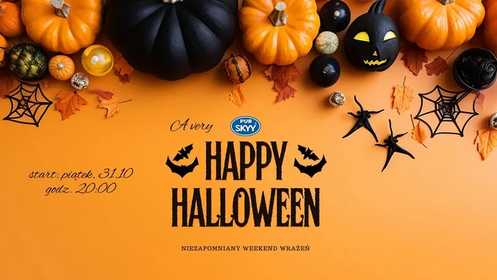 Grafika promocyjna wydarzenia A very HAPPY SKYY HALLOWEEN — Halloween w SKYY Pub