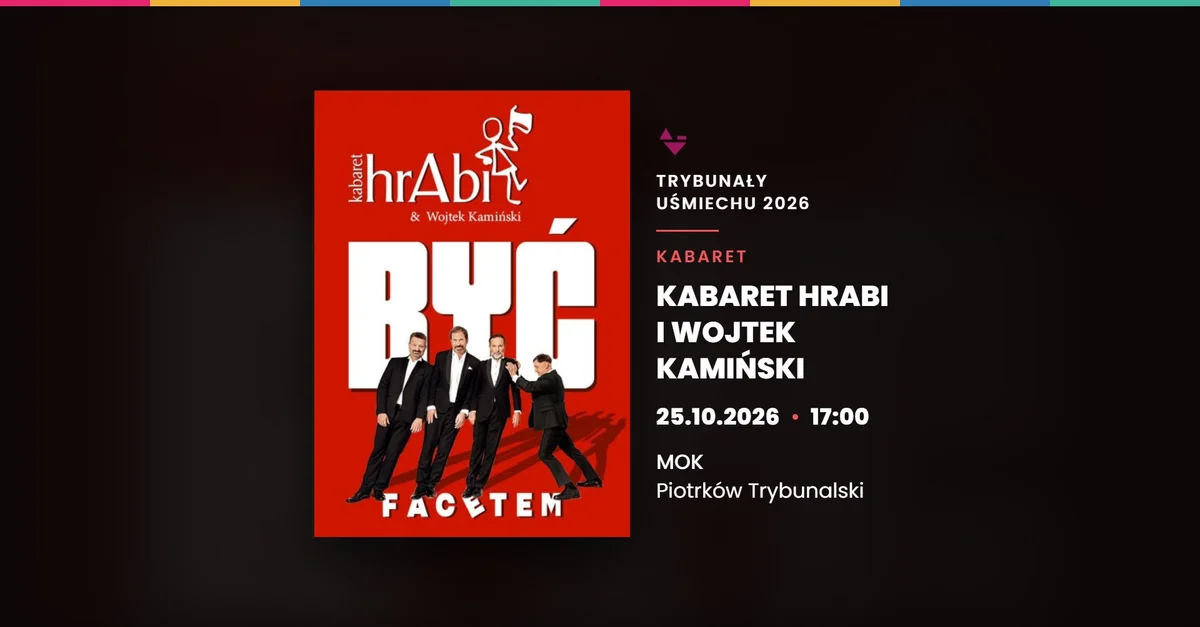 Grafika promocyjna wydarzenia Kabaret hrAbi & Wojtek Kamiński w Piotrkowie