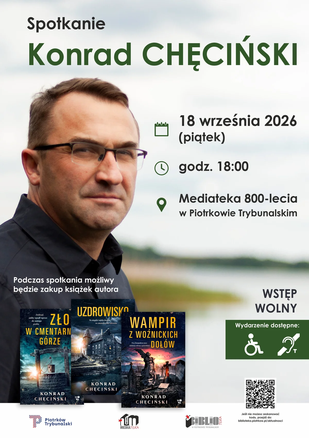 Grafika promocyjna wydarzenia Spotkanie z Konradem Chęcińskim