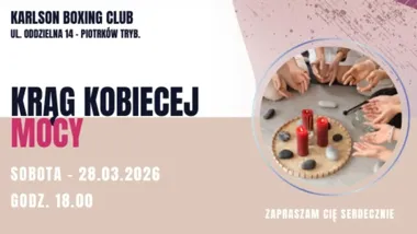 Grafika promocyjna wydarzenia Krąg Kobiecej Mocy w Piotrkowie Trybunalskim — Spotkanie I