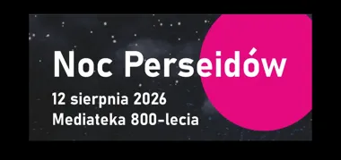 Grafika promocyjna wydarzenia Noc Perseidów