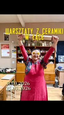 Grafika promocyjna wydarzenia Warsztaty ceramiki z Anią (NUCHNA) — dwuczęściowe zajęcia tworzenia i wykończenia
