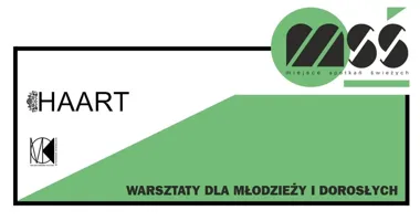 Grafika promocyjna wydarzenia Warsztaty kreatywne HAART — cykl dla młodzieży i dorosłych w Piotrkowie Trybunalskim
