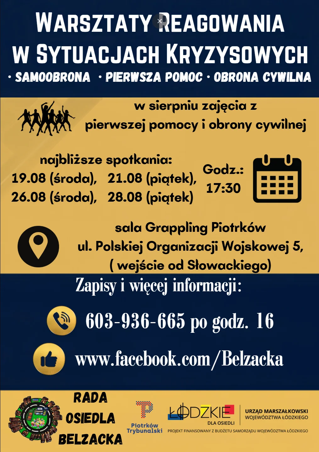 Grafika promocyjna wydarzenia Warsztaty reagowania w sytuacjach kryzysowych