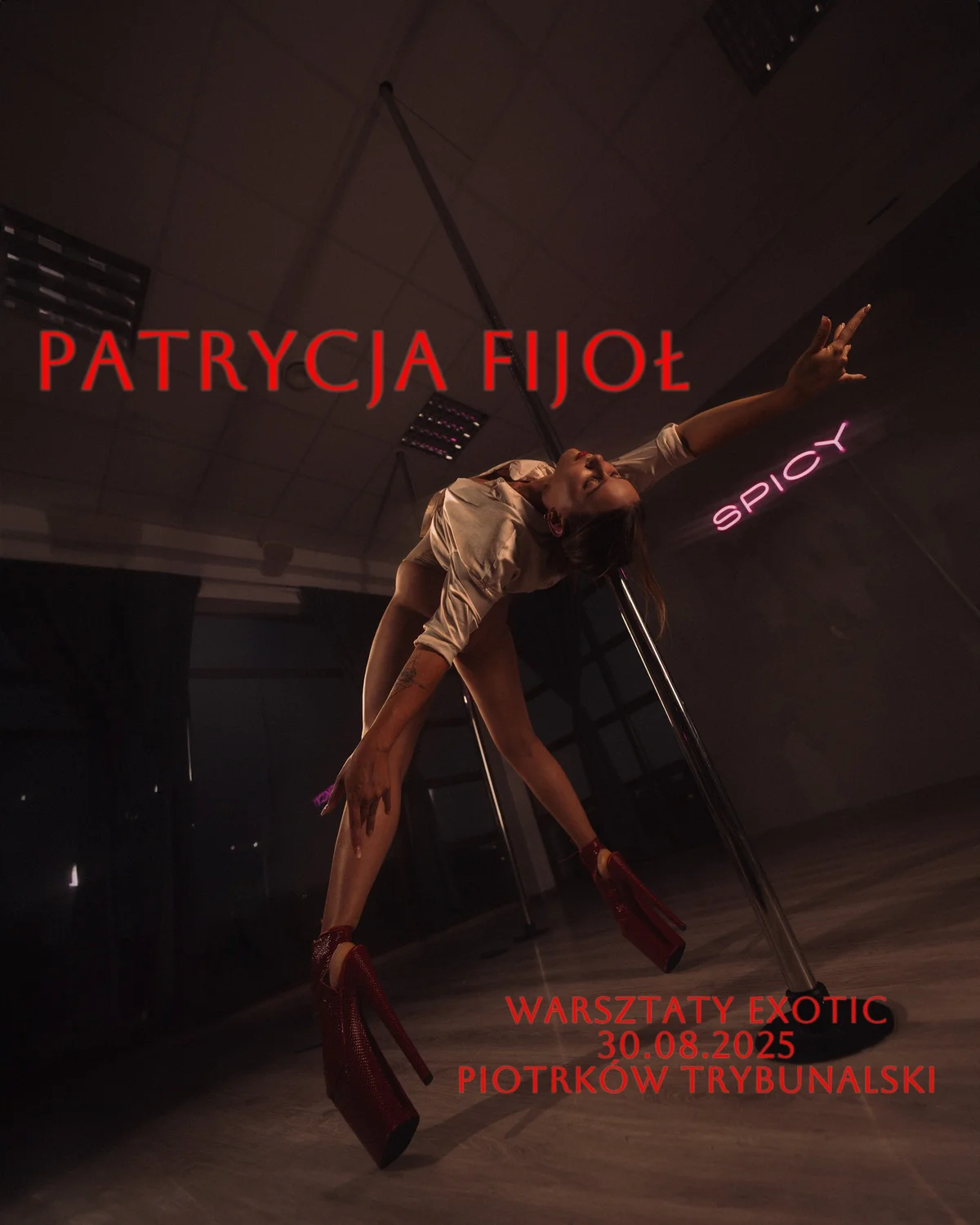Grafika promocyjna wydarzenia Warsztaty tańca Exotic w Piotrkowie Trybunalskim z Patrycją Fijoł