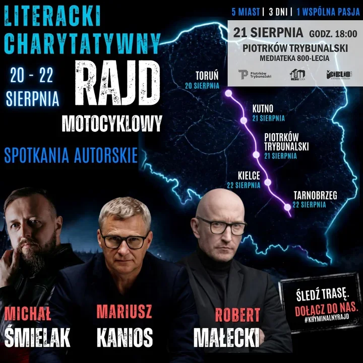 Kryminalni autorzy ruszają w trasę - Piotrków na mapie literackiego rajdu