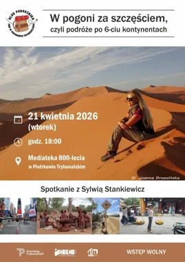 Piotrków posłucha historii z 115 krajów. Sylwia Stankiewicz w Mediatece