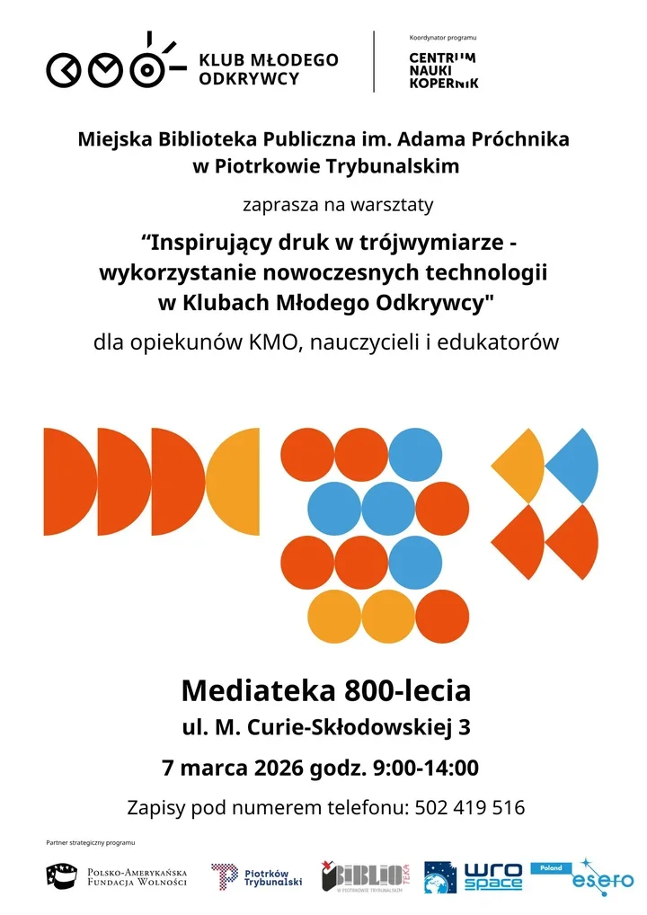 Jak wciągnąć dzieci w druk 3D - warsztaty dla nauczycieli i opiekunów w Mediatece