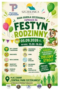 Zielone stroje, dmuchańce i znakowanie rowerów. Festyn na Szczekanicy