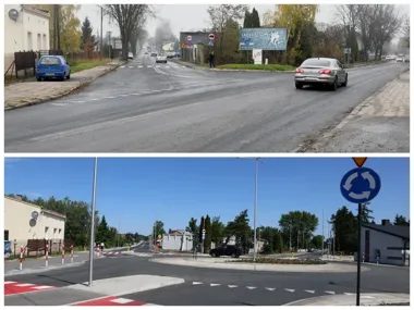 Wolborska i Rakowska po przebudowie. Piotrków z nowymi rondami