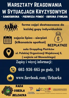 Na Belzackiej ruszają warsztaty reagowania w kryzysie