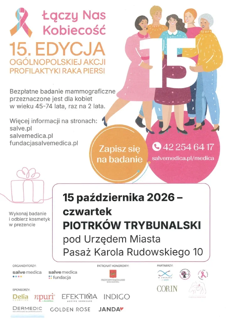 Bezpłatna mammografia w Piotrkowie. Trzy terminy i kosmetyk w prezencie