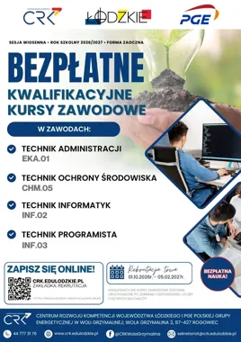 Bezpłatne kursy zawodowe dla dorosłych. Są cztery kierunki