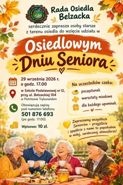 Seniorzy z Belzackiej spotkają się przy miodzie i dobrym poczęstunku