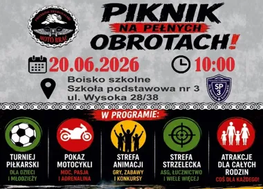 Motocykle, piłka i grill - Piotrków szykuje rodzinny piknik na pełnych obrotach