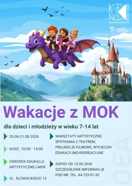Wakacje w MOK-u mają plan na energię, sztukę i dobre lato w Piotrkowie