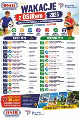 Sportowe wakacje w Piotrkowie. OSiR szykuje turnieje i zawody na całe lato