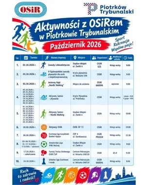 Dziesięć sportowych wydarzeń w Piotrkowie Trybunalskim. OSiR podał terminy